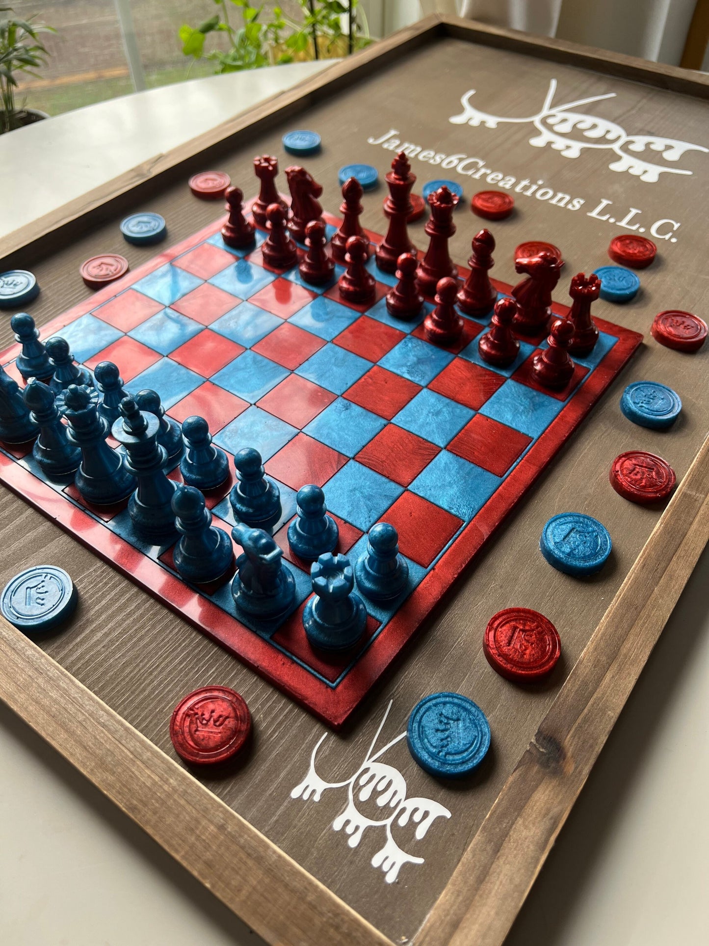 Custom Chess/Checker Set