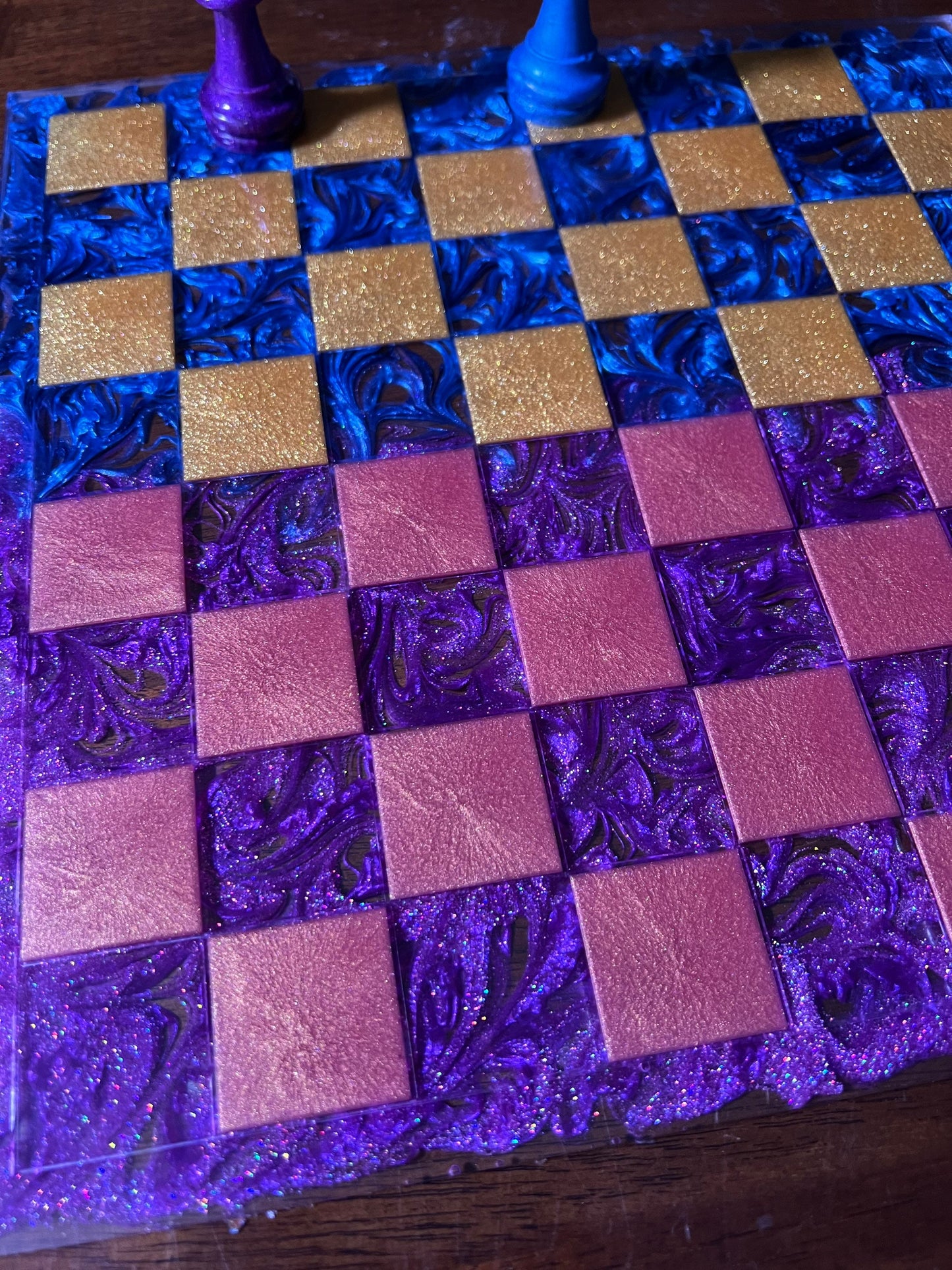 12 x 12 Custom Resin Chess Board Only