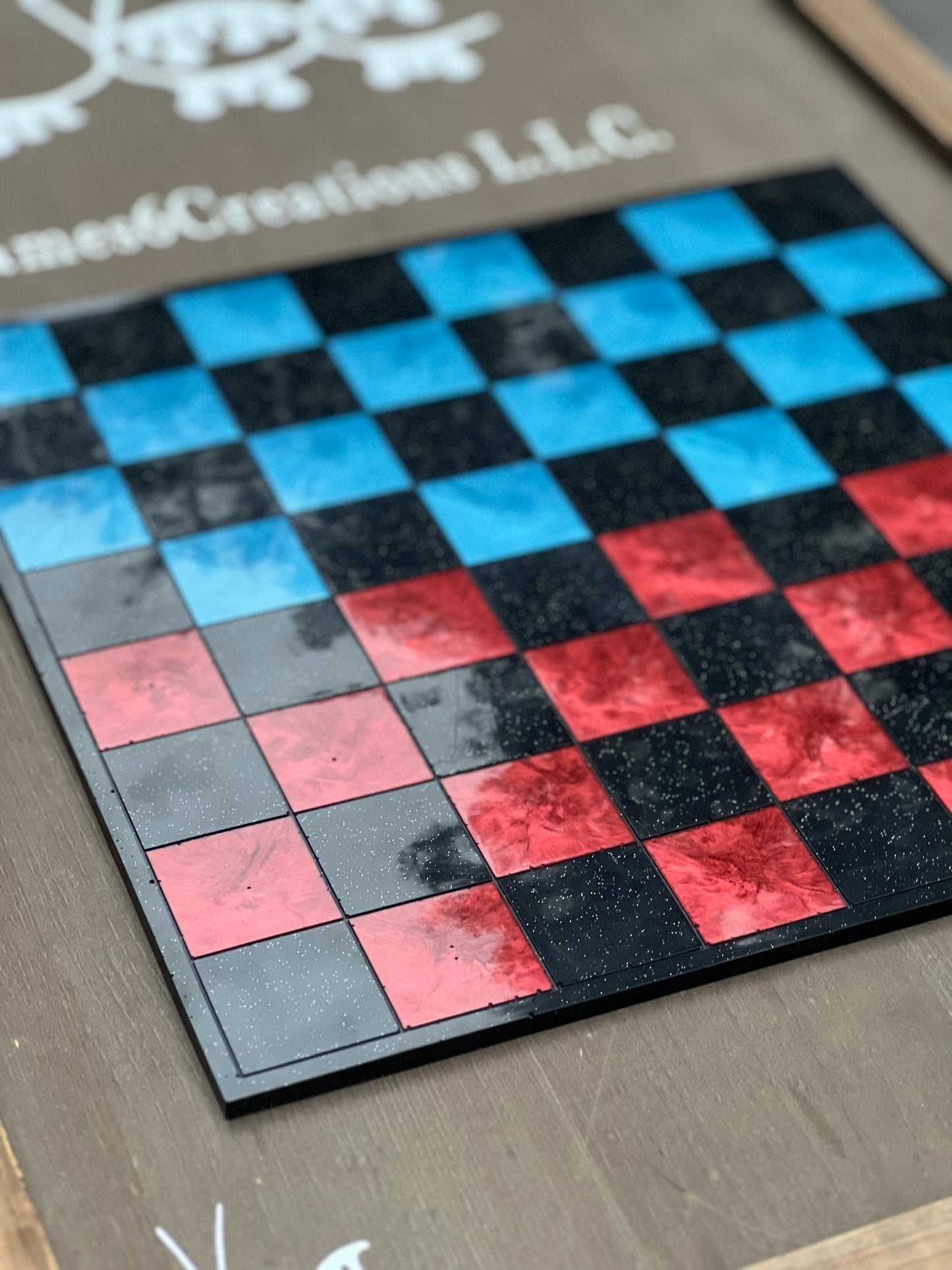 12 x 12 Custom Resin Chess Board Only